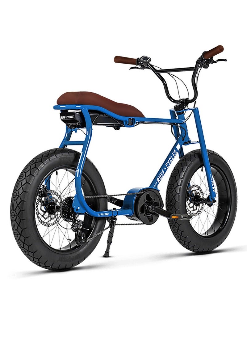 Ruff Cycles Lil'Buddy Men's E-Bike, Bosch Active Line Motor, Paposo Blue, Cruiser Style, Fat Tyres - Image 4